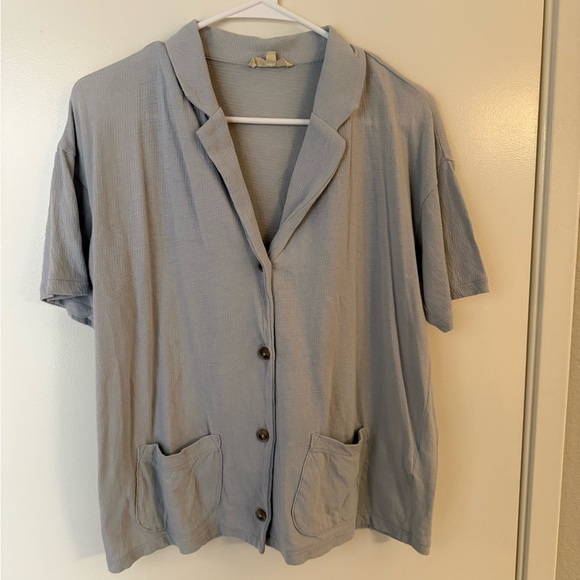 Madewell Tops - Blue Madewell Crop Camp Shirt